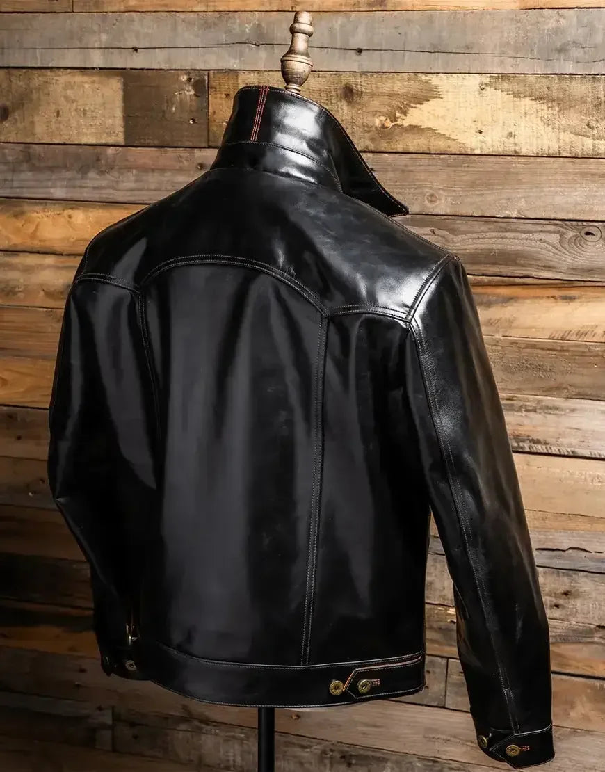 The Convoy 25 Black Leather Jacket