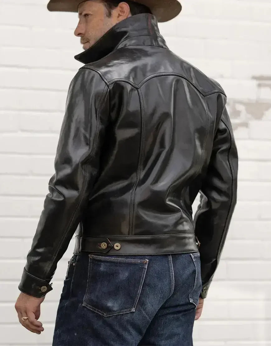 The Convoy 25 Black Leather Jacket