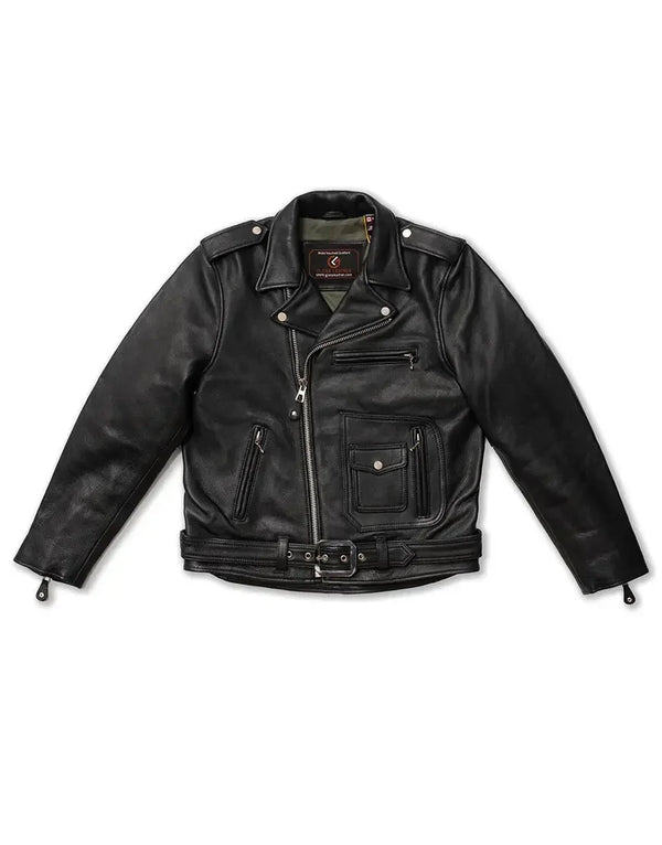 Nova Double Rider Black Leather Jacket