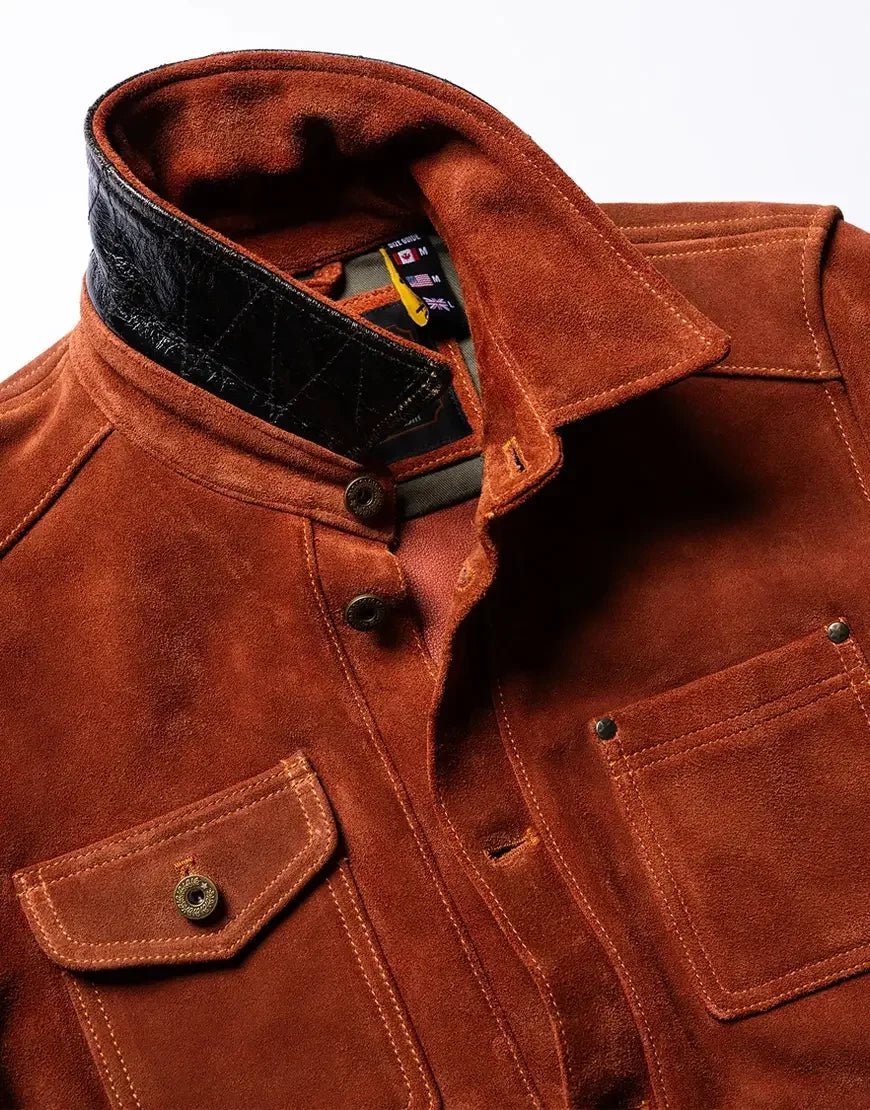 Field Jacket Copperhide Roughout Cowhide