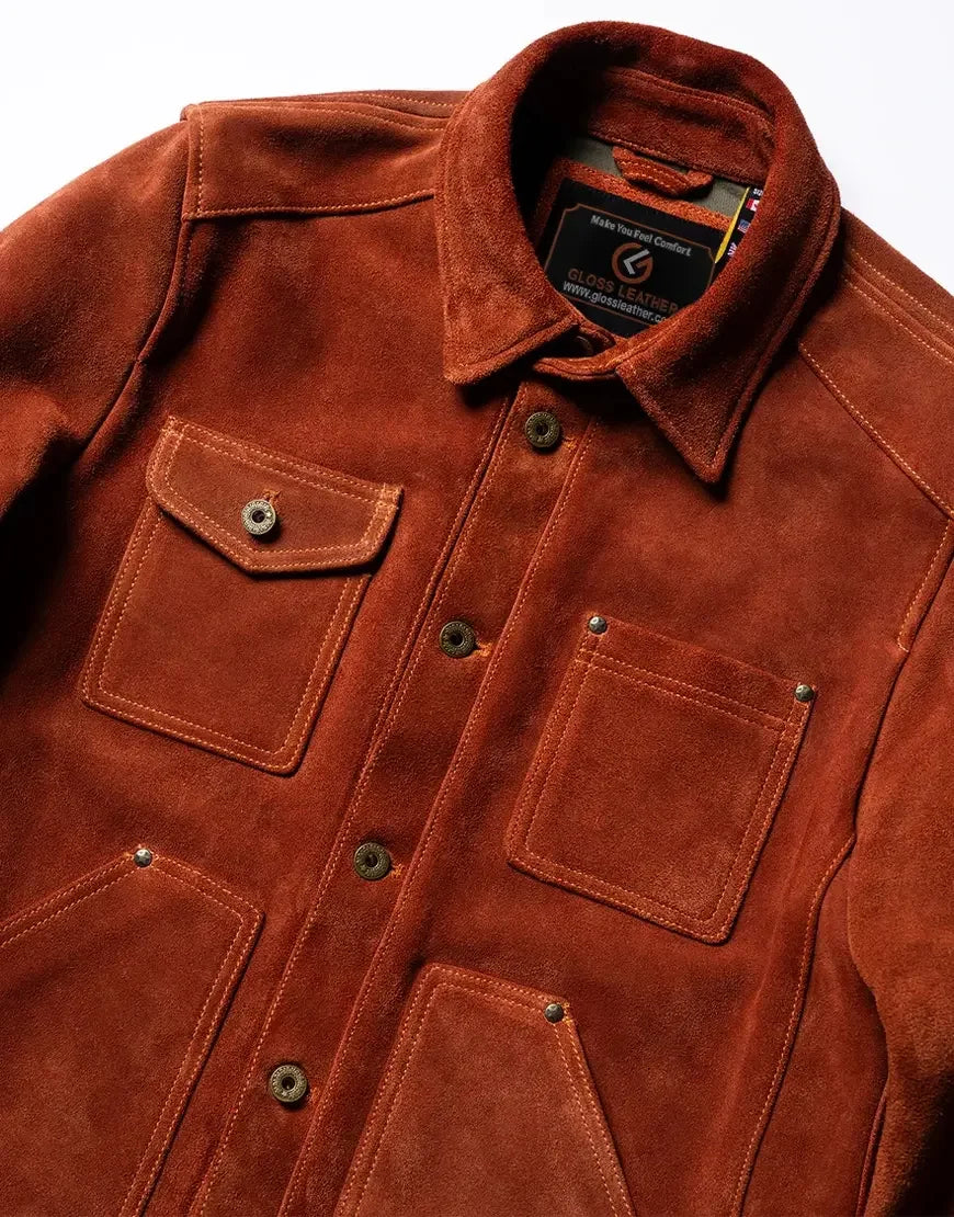 Field Jacket Copperhide Roughout Cowhide