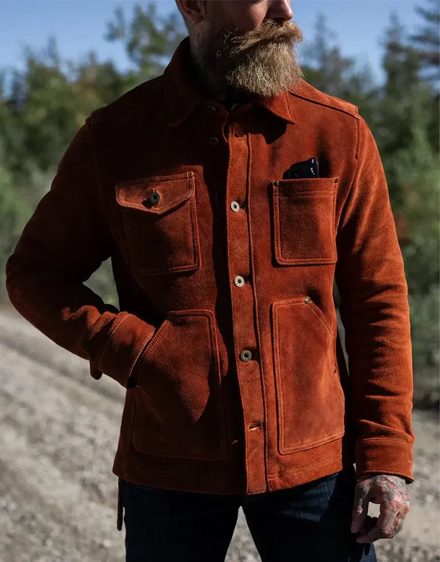Field Jacket Copperhide Roughout Cowhide
