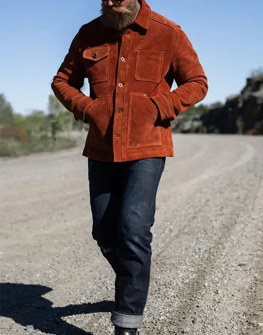 Field Jacket Copperhide Roughout Cowhide