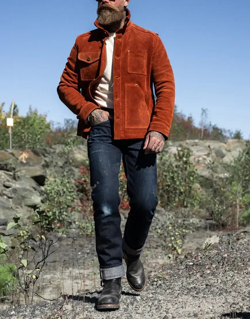 Field Jacket Copperhide Roughout Cowhide