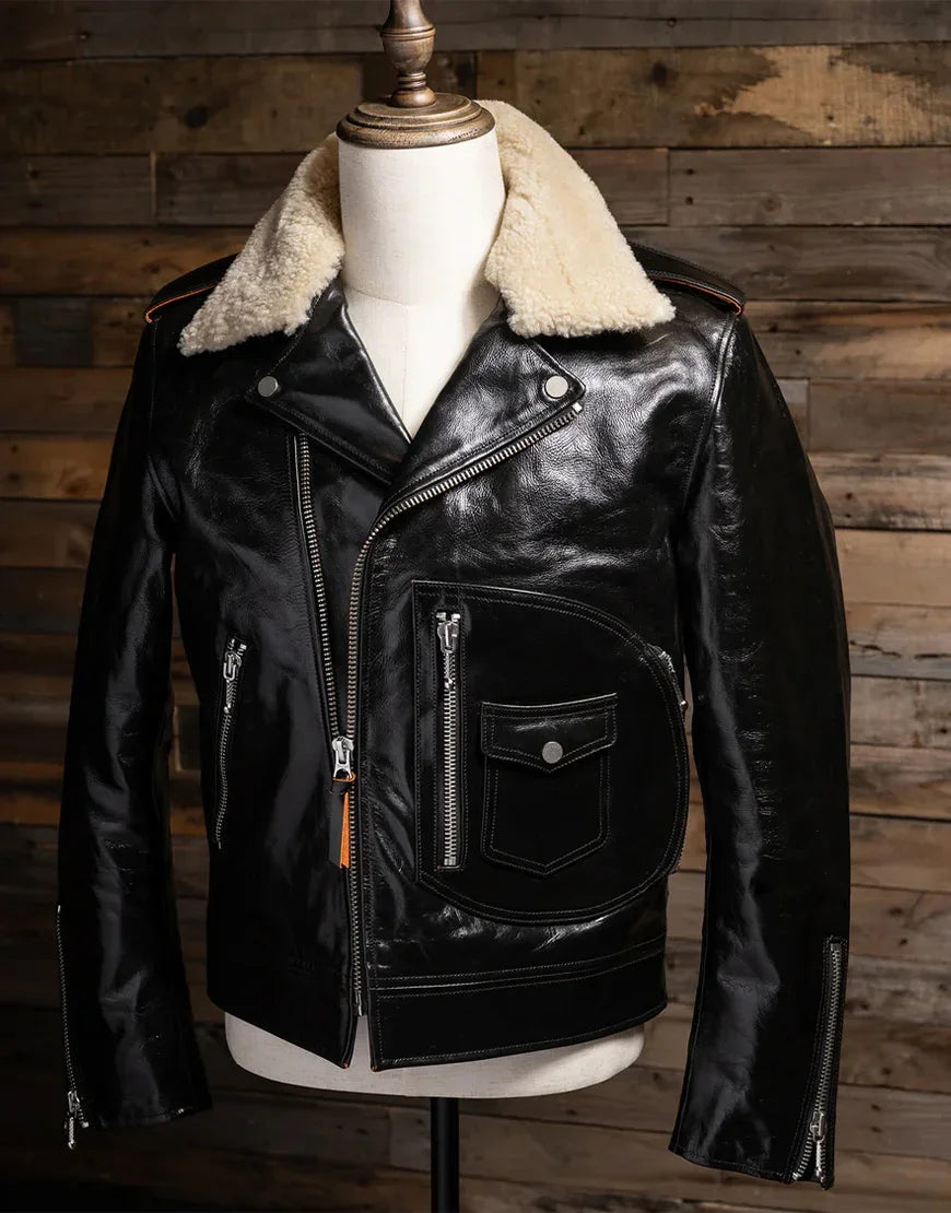 DAWSON Double Rider Black Leather Jacket