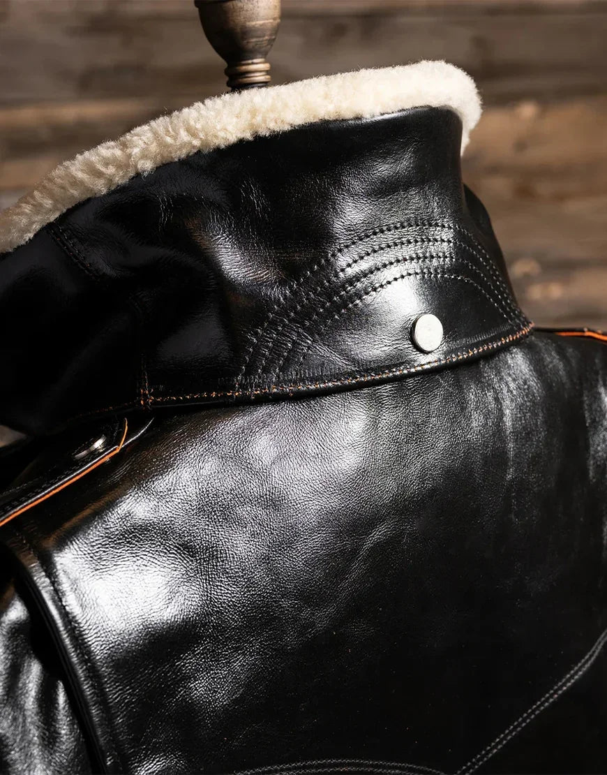 DAWSON Double Rider Black Leather Jacket