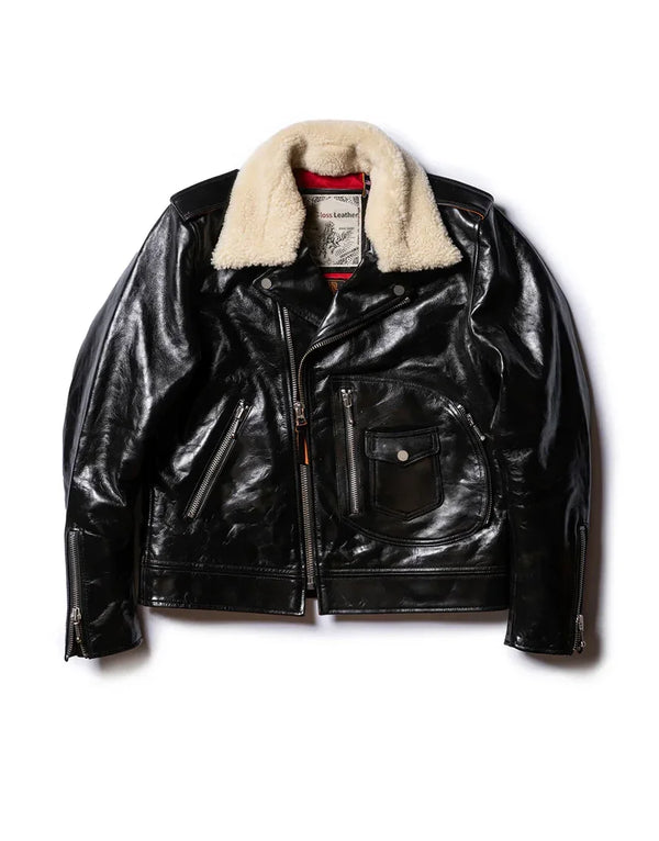 DAWSON Double Rider Black Leather Jacket