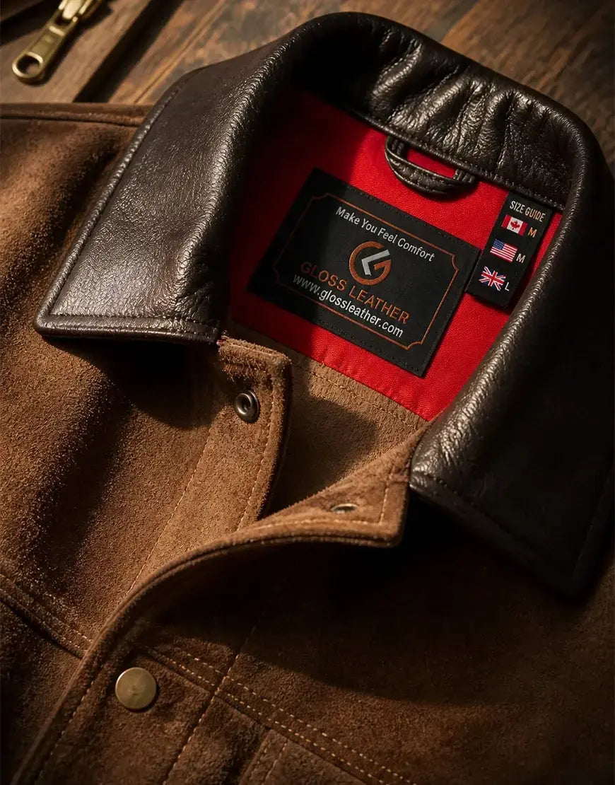 Men’s Brown Suede Leather Jacket