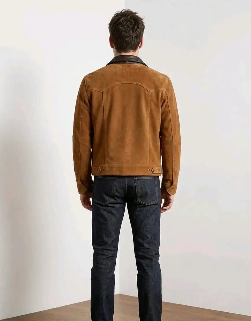 Men’s Brown Suede Leather Jacket