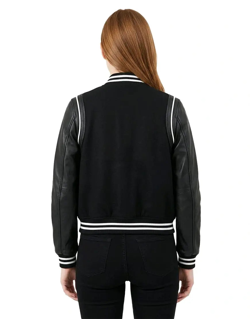Womens Boda Varsity Leather Jacket