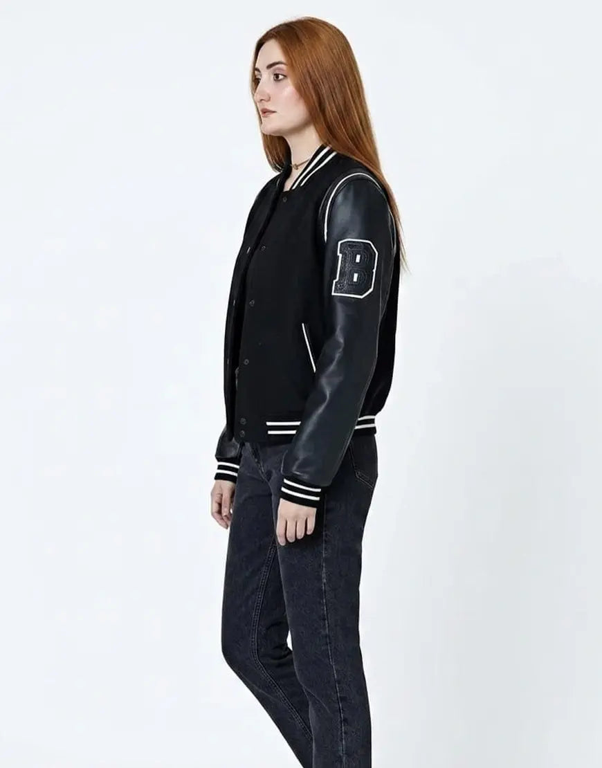 Womens Boda Varsity Leather Jacket