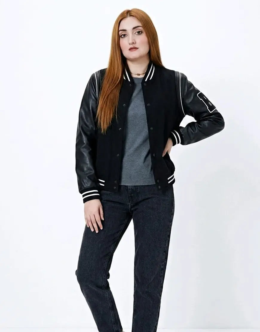 Womens Boda Varsity Leather Jacket