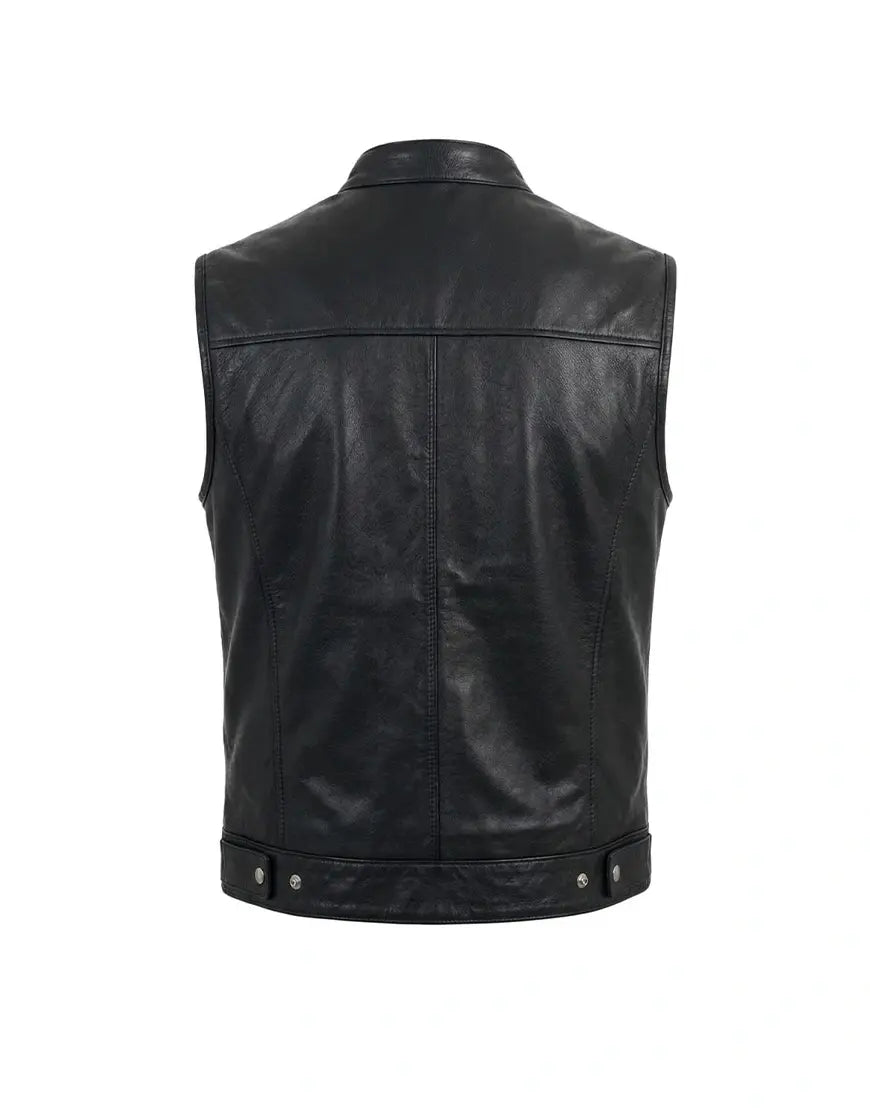 SOA Motorcycle Genuine Leather Vest For Men