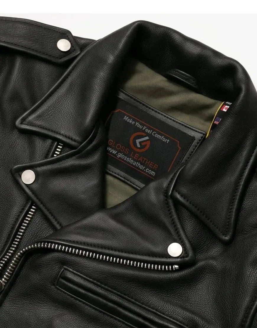 Nova Double Rider Black Leather Jacket
