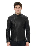 Men Black Leather Jacket by Gloss Leather