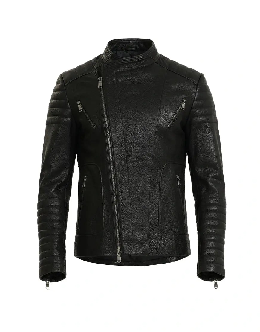 Men Black Leather Jacket by Gloss Leather