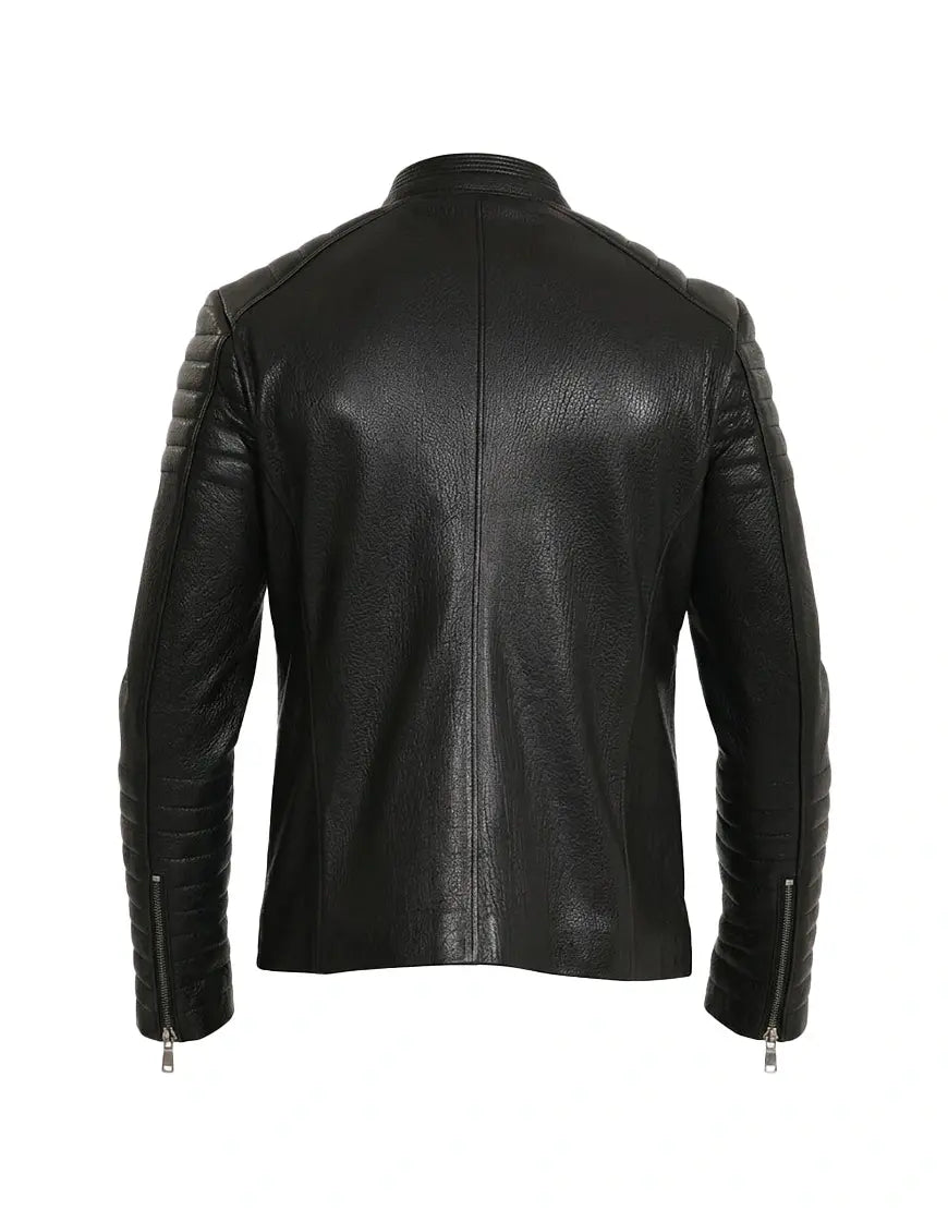 Men Black Leather Jacket by Gloss Leather