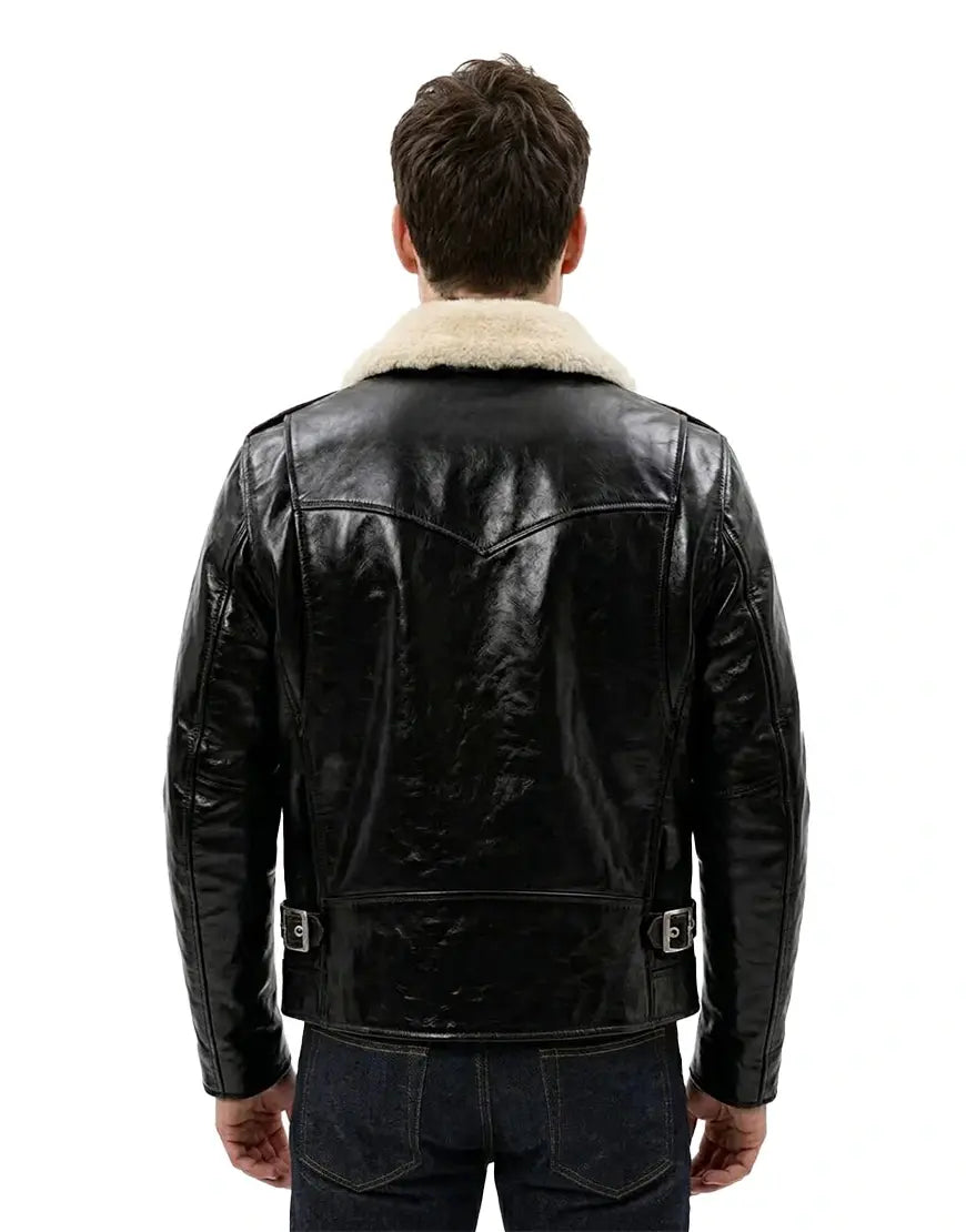 DAWSON Double Rider Black Leather Jacket