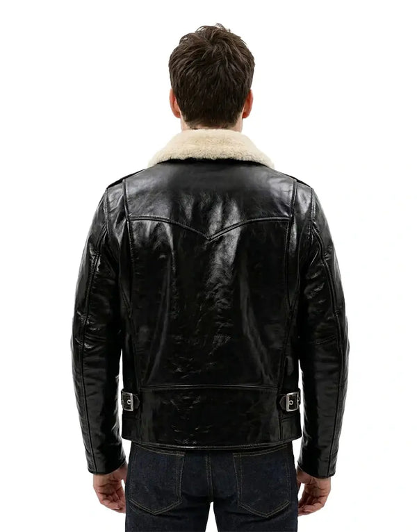 DAWSON Double Rider Black Leather Jacket