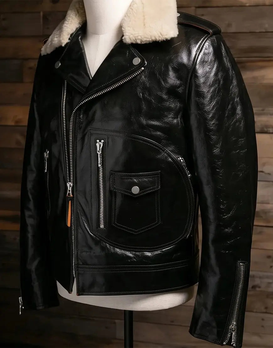 DAWSON Double Rider Black Leather Jacket