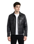 Black Roughout Lambskin Leather Jacket
