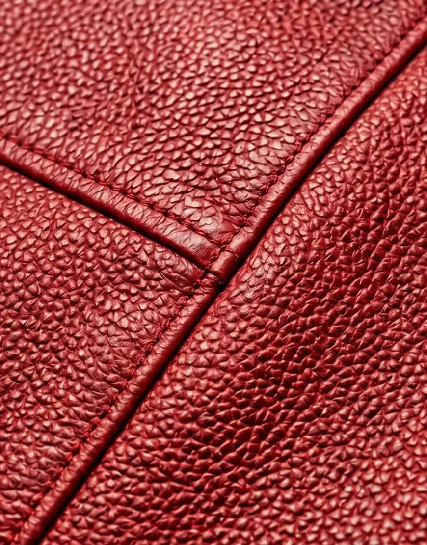 Quilted Cafe Racer Red Distressed Moto Leather Jacket