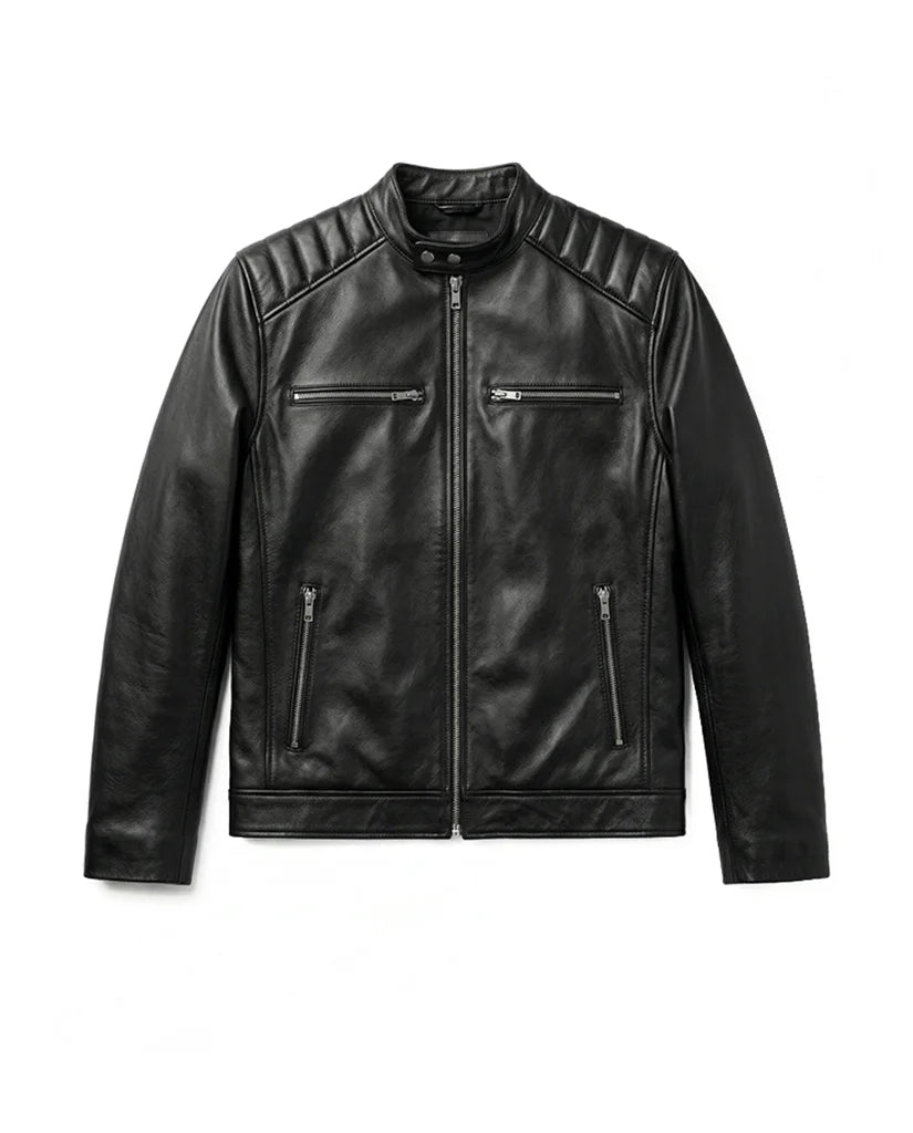 GL Nova Cowhide Leather Jacket by Gloss Leather in premium genuine cowhide finish