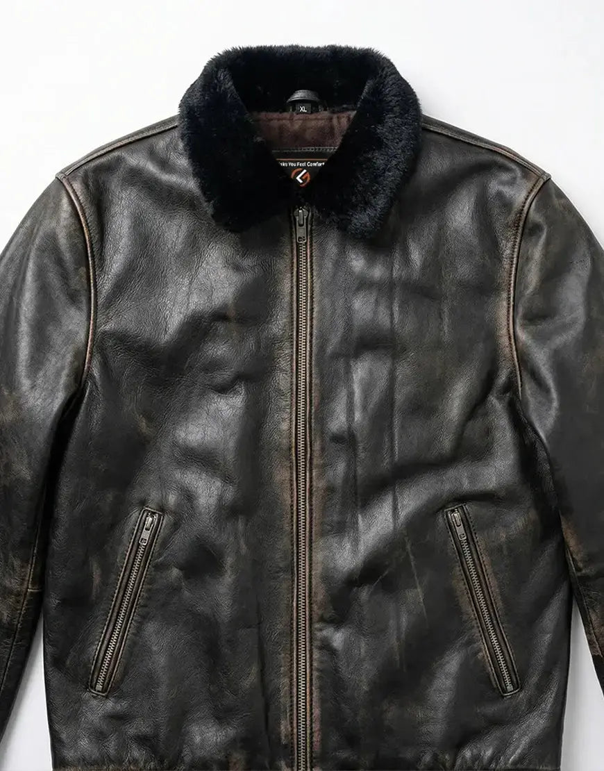 Coffee Brown Leather jacket