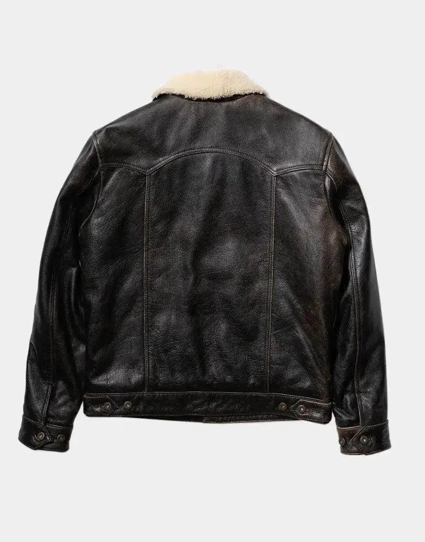 Mark-IV Jacket by Gloss Leather brown leather jacket for men with modern slim fit design