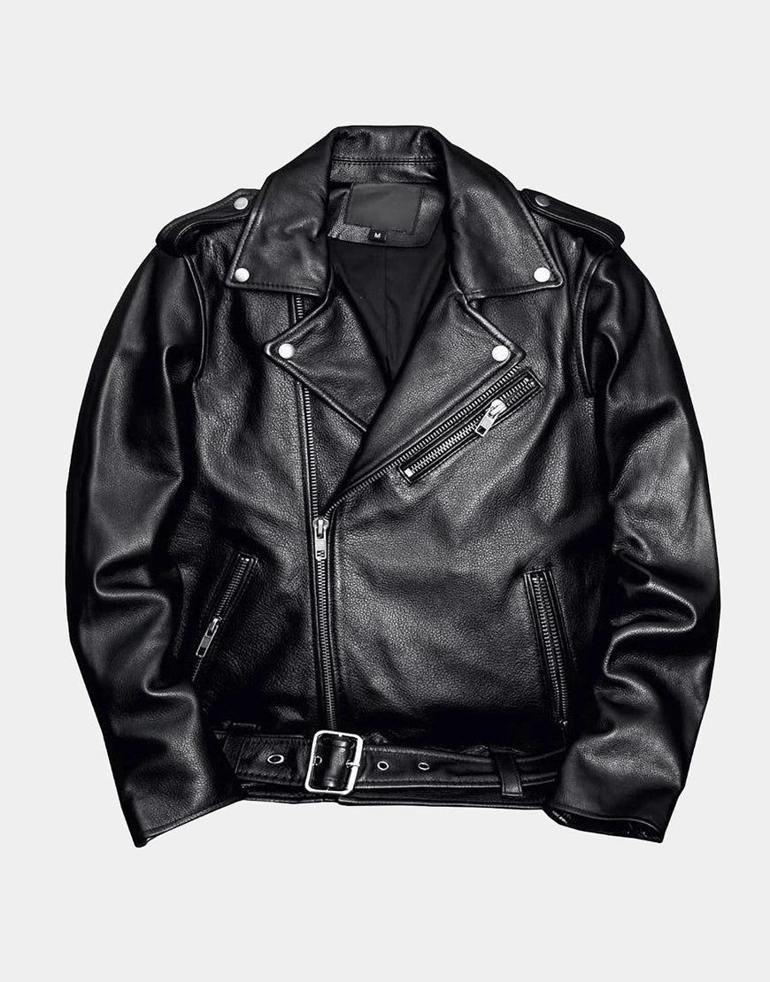 Motorcycle Genuine Comfort Leather Jacket for Men premium black biker leather riding jacket by Gloss Leather
