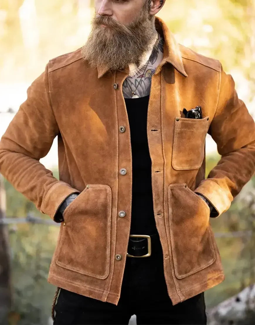 Premium Field Jacket for Men | Gloss Leather Premium Field Jacket for Men | Gloss Leather