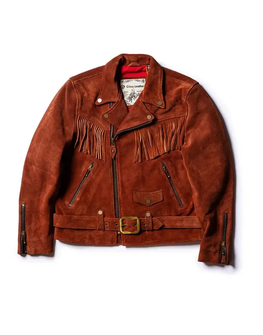 Ranger Copperhide Leather Jacket for men in vintage copper brown finish by Gloss Leather