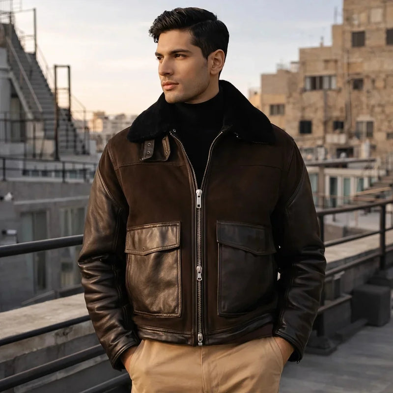 Men Leather Jackect